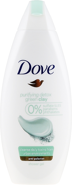 Oczyszczający żel pod prysznic Zielona glinka - Dove Purifying Detox Green Clay Shower Gel — Zdjęcie N1