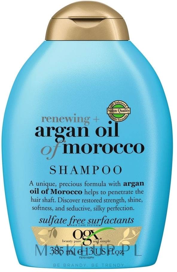 Odbudowujący szampon do włosów z olejem arganowym - OGX Argan Oil of Morocco Shampoo — Zdjęcie 385 ml