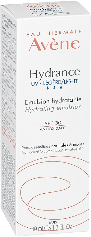 Lekka nawilżająca emulsja do twarzy SPF 30 - Avène Eau Thermale Hydrance Light Hydrating Emulsion — Zdjęcie N3