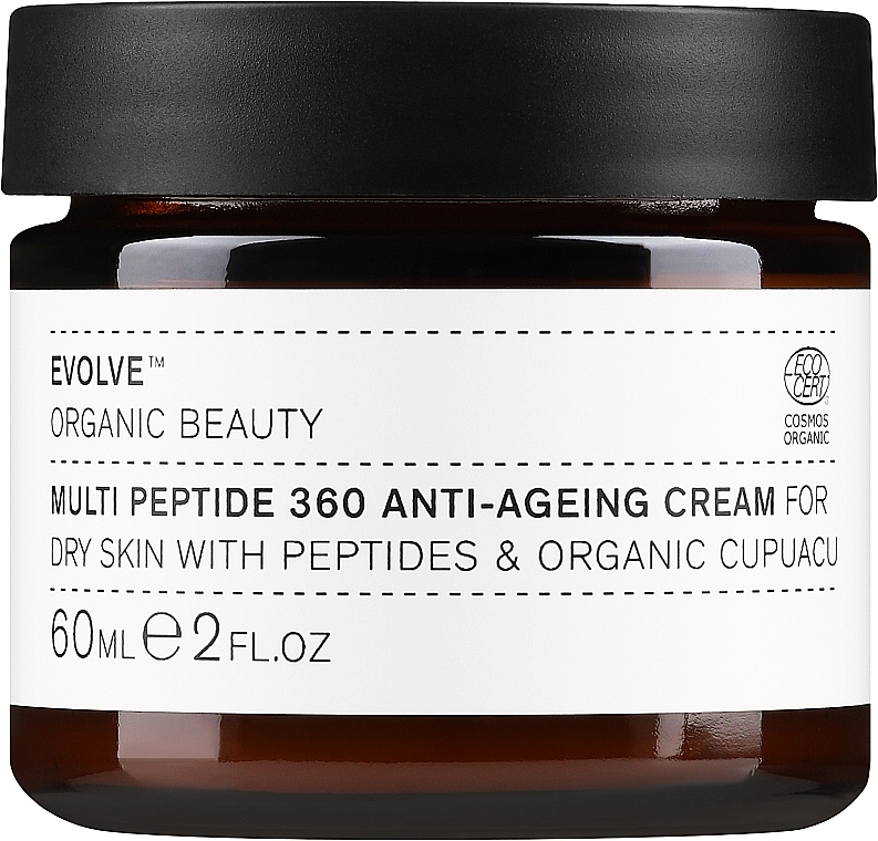 Multipeptydowy krem przeciwstarzeniowy do twarzy z organicznym masłem cupuacu - Evolve Multi Peptide 360 Moisture Cream — Zdjęcie N1
