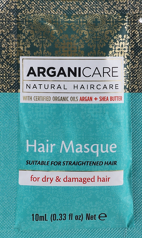 Maska do włosów suchych i zniszczonych - Arganicare Argan Oil Hair Masque for Dry Damaged Hair (próbka) — Zdjęcie N1