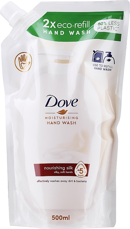 Kremowe mydło w płynie Jedwab - Dove Caring Hand Wash Nourishing Silk (uzupełnienie) — Zdjęcie N1