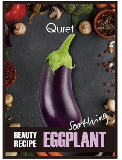 Kojąca maska do twarzy w płachcie - Quret Beauty Recipe Mask Eggplant Soothing — фото N1