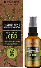 Regenerujące serum do włosów z naturalnym olejem konopnym CBD - Revers Regenerating Serum With Natural Hemp Oil With CBD — Zdjęcie N2