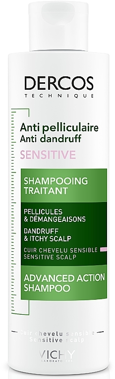 PRZECENA! Przeciwłupieżowy szampon z dwusiarczkiem selenu do skóry wrażliwej - Vichy Dercos Anti-Dandruff Sensitive Shampoo * — Zdjęcie N1
