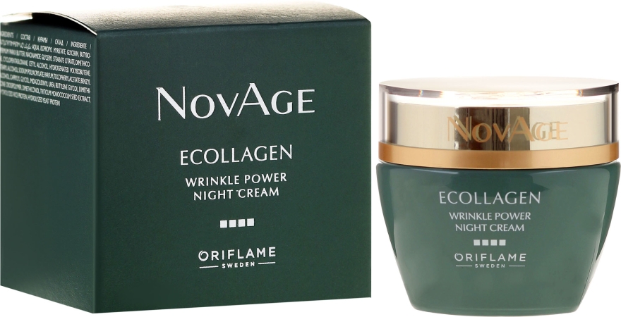 Przeciwzmarszczkowy krem do twarzy na noc - Oriflame NovAge Ecollagen Wrinkle Power Night Cream — Zdjęcie N1