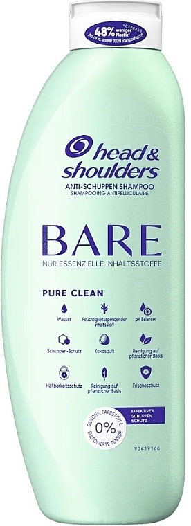 Szampon przeciwłupieżowy - Head & Shoulders Bare Pure Clean Shampoo — Zdjęcie N1