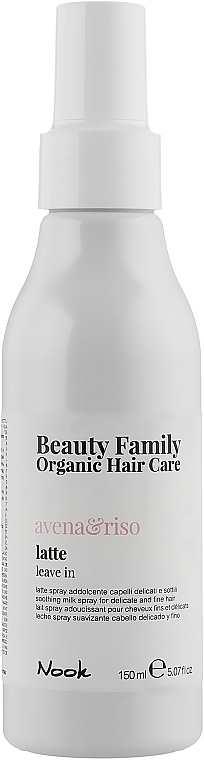 Mleczko w sprayu do włosów cienkich ze skłonnością do kołtunów - Nook Beauty Family Organic Hair Care — Zdjęcie N1