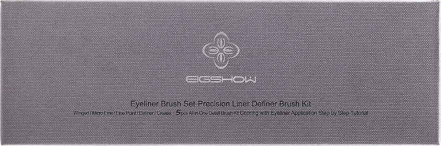 Zestaw pędzli do makijażu, 5 szt. - Eigshow Ultra Fine Series All in One Pro Detail Eyeliner Brush Set — Zdjęcie N3