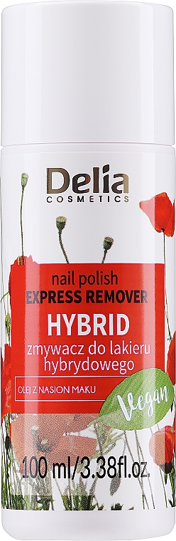 Zmywacz do paznokci do lakieru hybrydowego - Delia Coral Acetone Nail Polish Remover — Zdjęcie N1