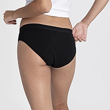 Majtki menstruacyjne, czarne - Platanomelon Kiwitas Classic Sporty Menstrual Panties — Zdjęcie N3