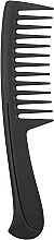 Tytanowy grzebień do włosów z rączką, ciemno-brązowy - Janeke 802 Titanium Range Comb — Zdjęcie N1