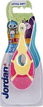 Kup Ekstramiękka szczoteczka do zębów dla dzieci 0-2 lata, żółto-różowa - Jordan Step By Step