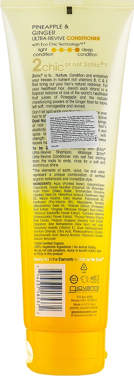 Odżywka do włosów - Giovanni Conditioner 2Chic Ultra-Revive Dry or Unruly Hair — Zdjęcie N2