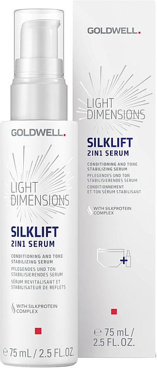 Serum intensywnie odżywiające i stabilizujące koloryt skóry - Goldwell Light Dimensions Silk Lift 2in1 Serum — Zdjęcie N1