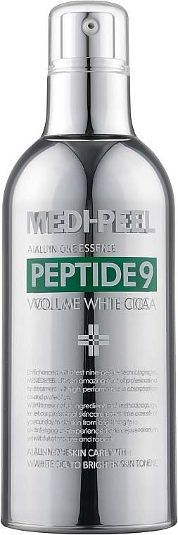 Rozjaśniająca esencja do twarzy z wąkrotą azjatycką - Medi-Peel Peptide 9 Volume White Cica Essence