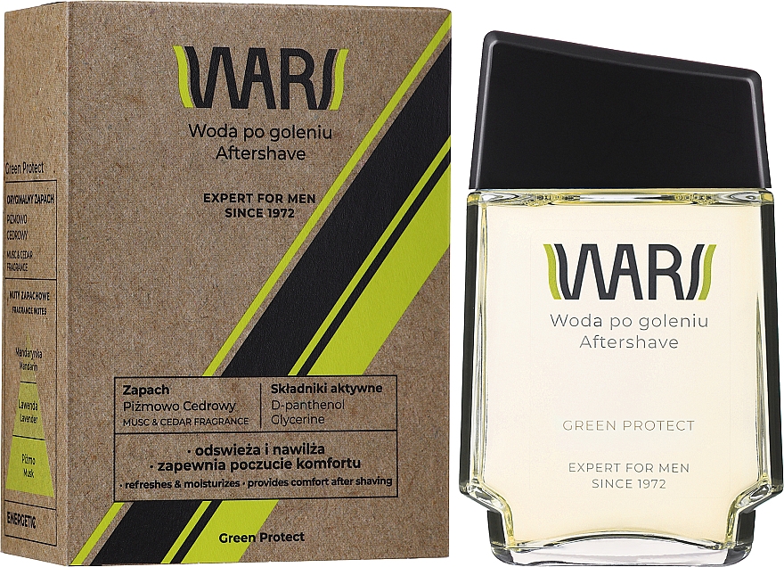 Woda po goleniu - Wars Green Protect Expert For Men Aftershave Water — Zdjęcie N1