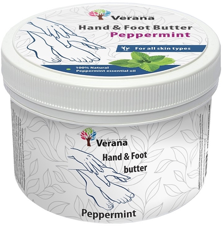 Masło do rąk i stóp Mięta Pieprzowa - Verana Hand & Foot Butter Peppermint — Zdjęcie N1