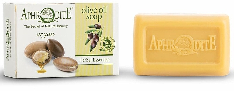 Mydło oliwkowe z arganem - Aphrodite Olive Oil Soap With Argan — Zdjęcie N1