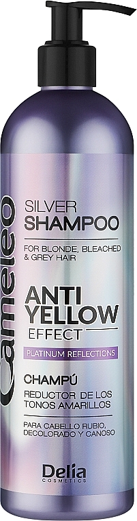 Cameleo Silver Shampoo Anti-Yellow Effect - Szampon do włosów siwych, blond i rozjaśnionych