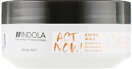 Nabłyszczający wosk do stylizacji włosów - Indola Act Now! Shine Wax — Zdjęcie N1