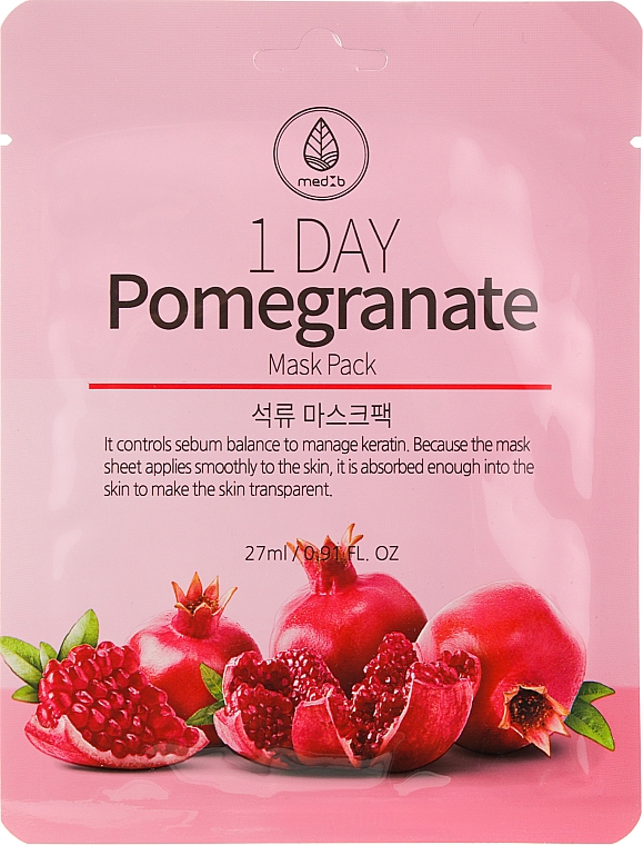 Maseczka do twarzy z ekstraktem z granatu - Med B Pomegranate Mask Pack — Zdjęcie N1