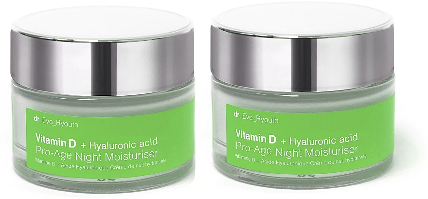 Zestaw - Dr. Eve_Ryouth Vitamin D + Hyaluronic Acid Pro-Age (night/cr2 x 50ml) — Zdjęcie N1
