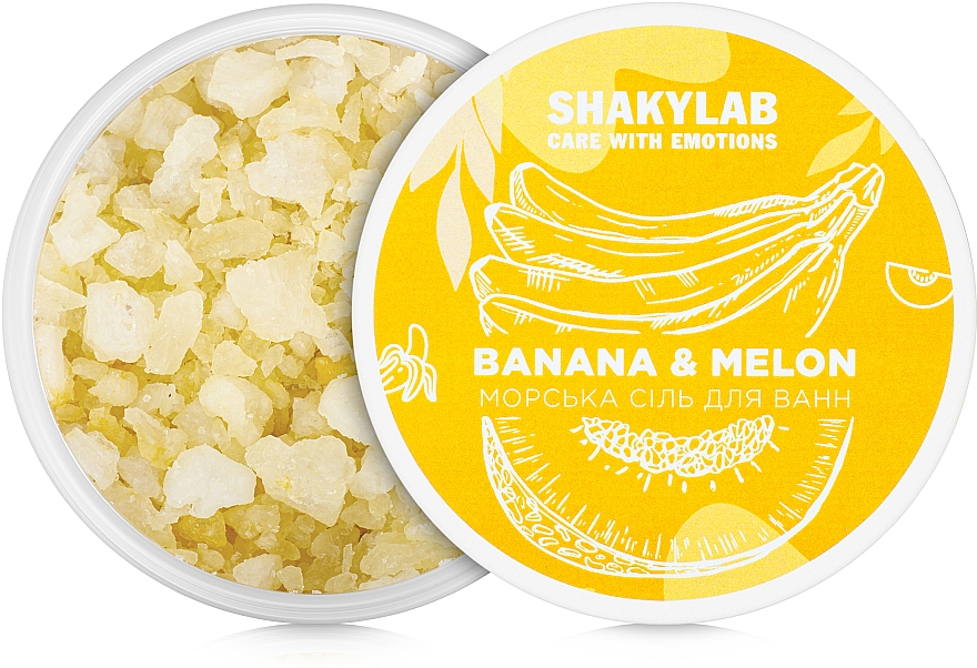 Sól morska do kąpieli Banana & Melon - SHAKYLAB Natural Bath Salt — Zdjęcie N2