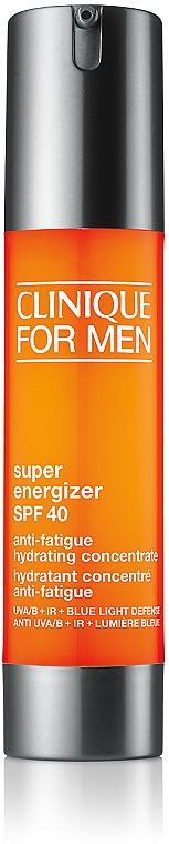 Skoncentrowana energizująca emulsja nawilżająca dla mężczyzn przeciw oznakom zmęczenia - Clinique For Men Super Energizer Anti-Fatigue Hydrating Concentrate SPF 40 — Zdjęcie N1
