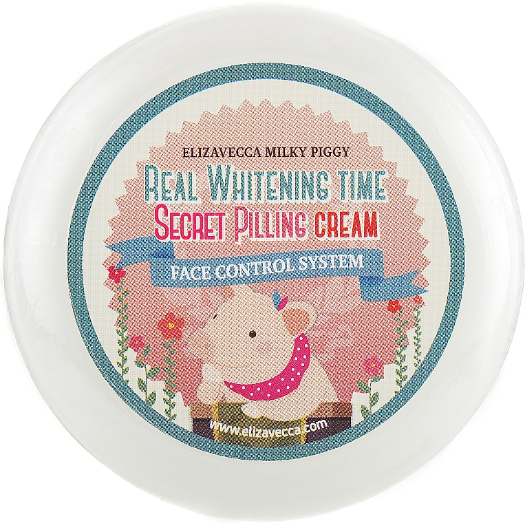 Rozjaśniający kremowy peeling do twarzy - Elizavecca Face Care Milky Piggy Real Whitening Time Secret Pilling Cream — Zdjęcie N2