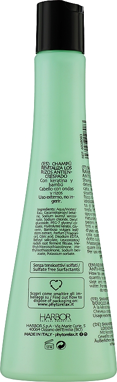 Keratynowy szampon podkreślający skręt loków i fal - Phytorelax Laboratories Keratin Curly Revive Your Curls Anti-Frizz Shampoo — Zdjęcie N2