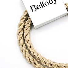 Gumka do włosów, champagne beige, 4 szt. - Bellody Original Hair Ties — Zdjęcie N3