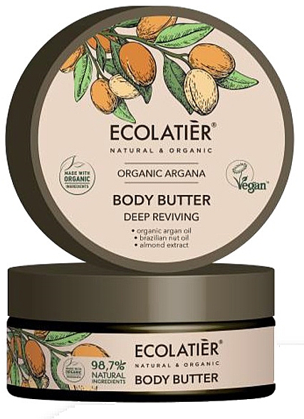 Głęboko regenerujące masło do ciała - Ecolatier Organic Argana Body Butter — Zdjęcie N1