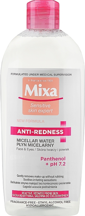 Płyn micelarny do skóry zaczerwienionej - Mixa Sensitive Skin Expert Micellar Water — Zdjęcie N1