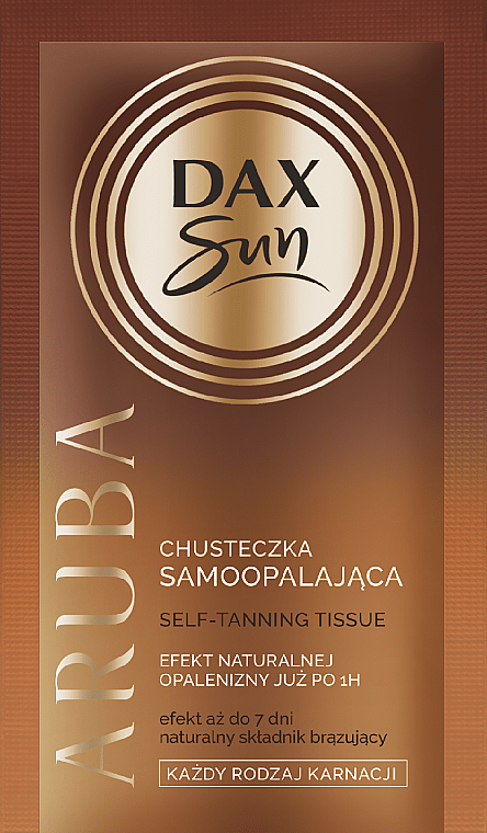 Chusteczka samoopalająca do każdego rodzaju karnacji - Dax Sun Aruba Self-Tanning Tissue — Zdjęcie N1