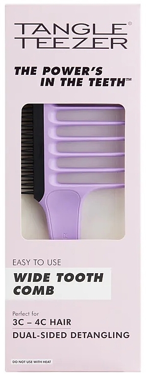 Grzebień do włosów z szerokimi zębami - Tangle Teezer Wide Tooth Comb Black Lilac — Zdjęcie N2