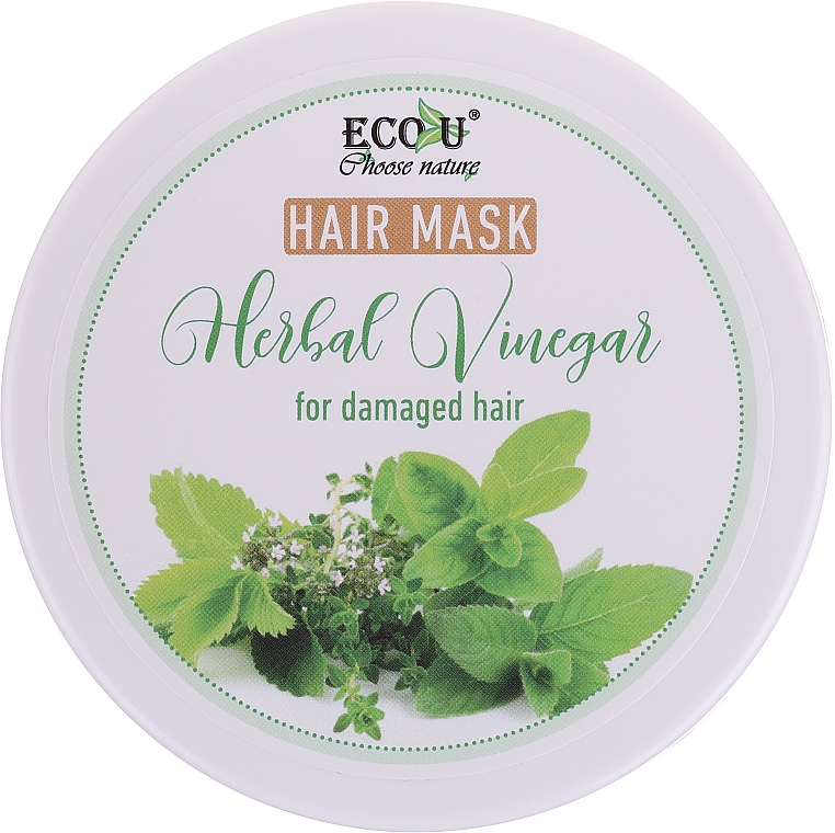 Maska z octem ziołowym do włosów zniszczonych - Eco U Hair Mask Herbal Vinegar For Damaged Hair — Zdjęcie N1
