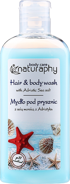 Mydło pod prysznic do włosów i ciała z solą morską z Adriatyku - Naturaphy — Zdjęcie N1