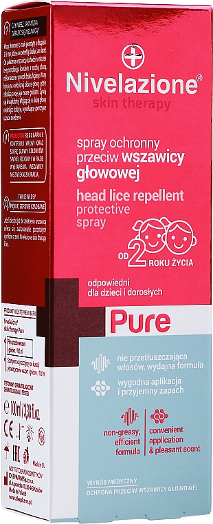 Spray ochronny przeciw wszom - Farmona Nivelazione Skin Therapy Pure Protective Spray Against Head Lice — фото N2
