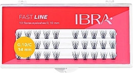 Kępki sztucznych rzęs, C 0,10, 14 mm - Ibra Fast Line — Zdjęcie N1