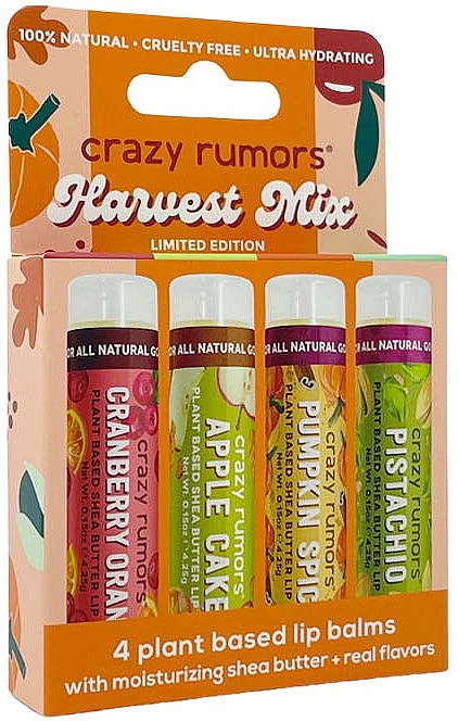 Zestaw balsamów do ust - Crazy Rumors Harvest Mix (lip/balm/4x4.25g)