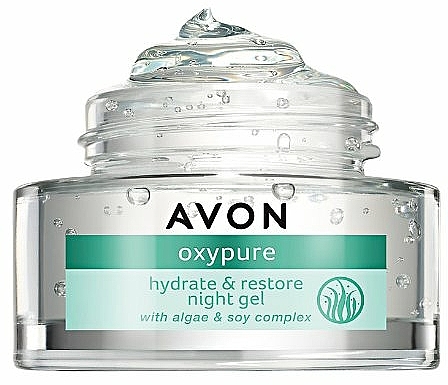 Nawilżająco-regenerujący żel do twarzy na noc - Avon Oxypure Night Gel