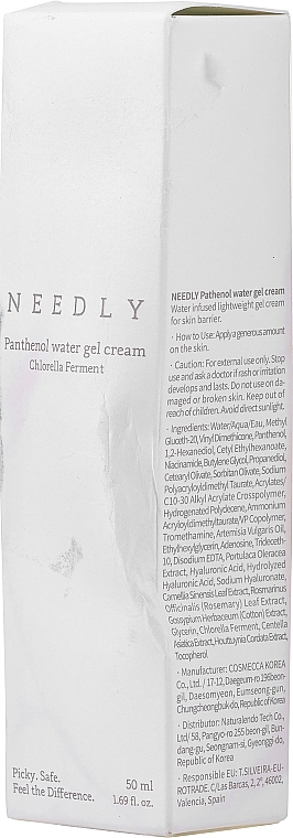 PRZECENA!  Kojący krem-żel wodny z pantenolem i sfermentowaną chlorellą - Needly Panthenol Water Gel Cream * — Zdjęcie N3