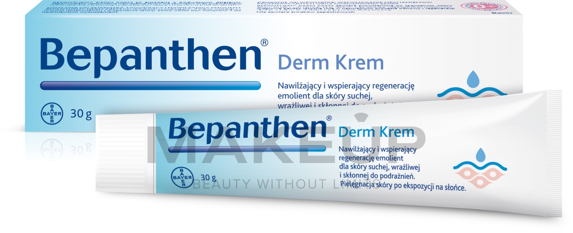 Nawilżający krem wspierający regenerację skóry suchej i podrażnionej - Bepanthen Derm Soothing Cream — Zdjęcie 30 g