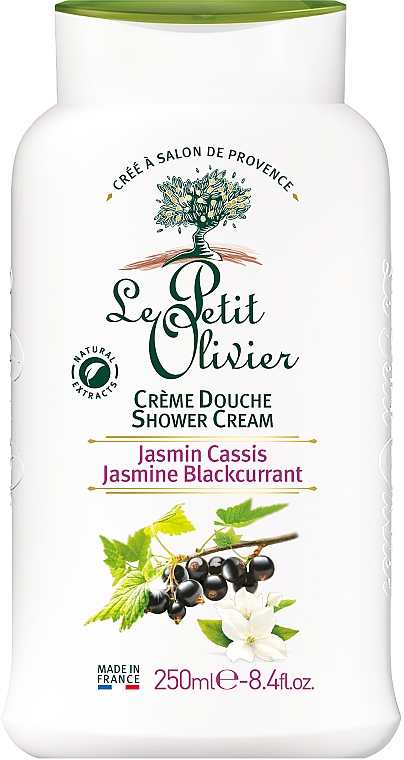 Krem pod prysznic Jaśmin i czarna porzeczka - Le Petit Olivier Extra Gentle Shower Creams — Zdjęcie N1