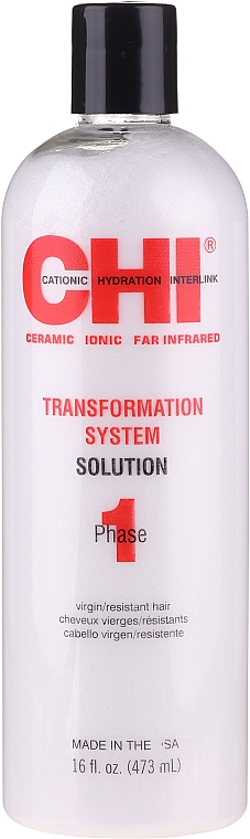 System trwałego prostowania włosów Płyn prostujący Faza 1 Formuła A (czerwona) - CHI Transformation Solution Formula A — Zdjęcie N1