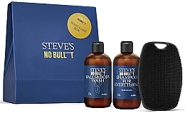 Zestaw - Steve?s No Bull***t Set (shmp/250ml + sh/gel/250ml + brush) — Zdjęcie N1