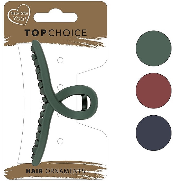 Spinka do włosów, 26881, zielona - Top Choice Hair Ornaments — Zdjęcie N1