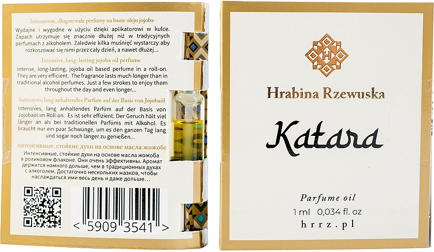 PREZENT! Hrabina Rzewuska Katara - Perfumy w olejku (mini) — Zdjęcie N2