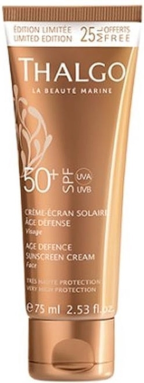 Przeciwstarzeniowy krem przeciwsłoneczny do twarzy SPF 50+ - Thalgo Age Defence Sunscreen Cream SPF 50 — Zdjęcie N3